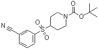 CAS#: 887589-99-3, 2-Methyl-2-propanyl 4-[(3-cyanophenyl)sulfonyl]-1-piperidinecarboxylate