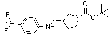 CAS#: 887591-12-0, 2-Methyl-2-propanyl 3-({[4-(trifluoromethyl)phenyl]amino}methyl)-1-pyrrolidinecarboxylate