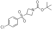 CAS 登录号：887593-63-7， 3-[(4-氯苯基)磺酰基]-1-吖丁啶羧酸叔丁酯