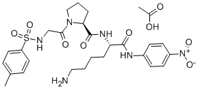 CAS 登录号：88793-79-7， N-对甲苯磺酰基-甘氨酰-脯氨酰-赖氨酰对硝基苯胺乙酸盐