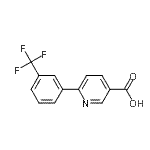 CAS 登录号：887976-13-8， 6-[3-(三氟甲基)苯基]烟酸