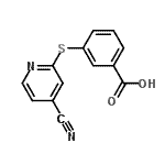 CAS#: 888968-32-9, 3-[(4-cyano-2-pyridyl)sulfanyl]benzoic acid