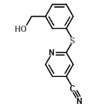 CAS#: 888968-35-2, 2-[3-(hydroxymethyl)phenyl]sulfanylpyridine-4-carbonitrile