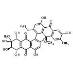CAS 登录号：88901-69-3， (5S,6R,7R,8R)-4,4',5,6,6',7,8-七羟基-2,2'-二甲氧基-7,7'-二甲基-5,6,7,8-四氢-1,1'-联蒽-9,9',10,10'-四酮