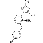 CAS#: 889299-31-4, 4-(4-bromophenoxy)-6-(3,5-dimethylpyrazol-1-yl)pyrimidin-5-amine
