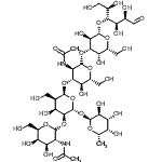 CAS 登录号：88972-42-3， N-[(2R,3R,4R,5S,6R)-4-{[(2S,3R,4S,5S,6R)-5-{[(2S,3R,4R,5R,6R)-3-乙酰氨基-4,5-二羟基-6-(羟基甲基)四氢-2H-吡喃-2-基]氧基}-4-羟基-3-(羟基甲基)-6-{[(2S,3S,4R,5S,6S)-3,4,5-三羟基-6-甲基四氢-2H-吡喃-2-基]氧基}四氢-2H-吡喃-2-基]氧基}-2-{[(2R,3S,4S,5R,6S)-3,5-二羟基-2-(羟基甲基)-6-{[(2R,4R,5R)-1,2,4,5-四羟基-6-氧代-3-己烷基]氧基}四氢-2H-吡喃-4-yl]氧基}-5-羟基-6-(羟基甲基)四氢-2H-吡喃-3-基]乙酰胺