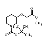 CAS#: 889957-73-7, 2-Methyl-2-propanyl 3-(2-methoxy-2-oxoethoxy)-1-piperidinecarboxylate