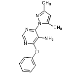 CAS 登录号：889985-51-7， 4-(3,5-二甲基吡唑-1-基)-6-苯氧基-嘧啶-5-胺