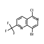 CAS 登录号：890301-89-0， 8-溴-5-氯-2-(三氟甲基)-1,6-萘啶