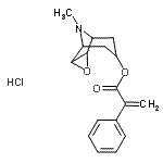 CAS 登录号：890416-03-2， 9-甲基-3-氧杂-9-氮杂三环[3.3.1.0<sup>2,4</sup>]壬-7-基2-苯基丙烯酸酯盐酸盐(1:1)