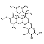 CAS 登录号：89200-05-5， 16-(己糖吡喃糖苷氧基)-13-羟基-2,12-二甲氧基-1-氧代苦木-2-烯-11-基乙酸酯