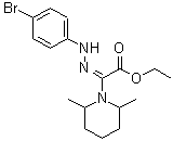 CAS#: 892874-73-6, Ethyl (2E)-[(4-bromophenyl)hydrazono](2,6-dimethyl-1-piperidinyl)acetate