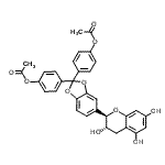 CAS#: 89329-11-3, {5-[(2R,3S)-3,5,7-Trihydroxy-3,4-dihydro-2H-chromen-2-yl]-1,3-benzodioxole-2,2-diyl}di-4,1-phenylene diacetate