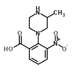 CAS 登录号：893611-87-5， 2-(3-甲基-1-哌嗪基)-3-硝基苯甲酸