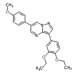 CAS 登录号：893612-73-2， 3-(3,4-二乙氧基苯基)-6-(4-甲氧基苯基)吡唑并[1,5-a]嘧啶