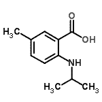 CAS 登录号：893727-37-2， 2-(异丙基氨基)-5-甲基-苯甲酸