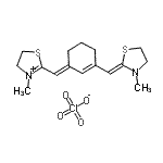 CAS#: 89493-72-1, 3-Methyl-2-[(E)-{3-[(Z)-(3-methyl-1,3-thiazolidin-2-ylidene)methyl]-2-cyclohexen-1-ylidene}methyl]-4,5-dihydro-1,3-thiazol-3-ium perchlorate