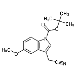 CAS#: 896101-79-4, 2-Methyl-2-propanyl 3-(cyanomethyl)-5-methoxy-1H-indole-1-carboxylate