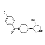 CAS#: 897651-93-3, (4-Chlorophenyl){4-[(3R,4R)-4-hydroxy-3-pyrrolidinyl]-1-piperazinyl}methanone