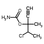 CAS 登录号：89850-55-5， 4-氯-3-甲基-1-戊炔-3-基氨基甲酸酯