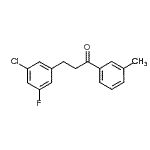 CAS 登录号：898750-07-7， 3-(3-氯-5-氟苯基)-1-(3-甲基苯基)-1-丙酮
