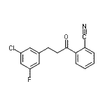 CAS 登录号：898750-22-6， 2-[3-(3-氯-5-氟苯基)丙酰]苯甲腈