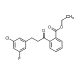 CAS 登录号：898750-31-7， 乙基2-[3-(3-氯-5-氟苯基)丙酰]苯甲酸酯