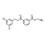 CAS 登录号：898750-34-0， 乙基3-[3-(3-氯-5-氟苯基)丙酰]苯甲酸酯