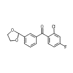 CAS#: 898759-40-5, (2-Chloro-4-fluorophenyl)[3-(1,3-dioxolan-2-yl)phenyl]methanone