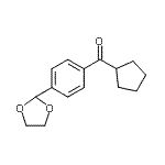 CAS 登录号：898760-88-8， 环戊基[4-(1,3-二氧戊环-2-基)苯基]甲酮