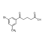 CAS 登录号：898767-46-9， 5-(3-溴-5-甲基苯基)-5-氧代戊酸