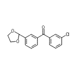CAS 登录号：898779-21-0， (3-氯苯基)[3-(1,3-二氧戊环-2-基)苯基]甲酮