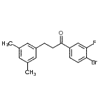 CAS 登录号：898780-74-0， 1-(4-溴-3-氟苯基)-3-(3,5-二甲基苯基)-1-丙酮