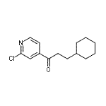 CAS 登录号：898785-45-0， 1-(2-氯-4-吡啶基)-3-环己基-1-丙酮