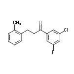 CAS 登录号：898789-88-3， 1-(3-氯-5-氟苯基)-3-(2-甲基苯基)-1-丙酮