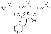 CAS 登录号：89987-43-9， 锁链素氯替鲁膦酸2-甲基-2-丙胺