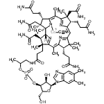 CAS 登录号：9001-26-7， 氰基-[(1R,2S,3S,4Z,7S,8S,9Z,13S,14Z,17R,18R,19R)-2,7,18-三(2-氨基-2-氧代-乙基)-3,8,13-三(3-氨基-3-氧代-丙基)-17-[3-[2-[[(2R,3S,4R,5S)-5-(5,6-二甲基苯并咪唑-1-基)-4-羟基-2-(羟基甲基)四氢呋喃-3-基]氧基-氧代-磷酰]氧基丙基氨基]-3-氧代-丙基]-1,2,5,7,12,12,15,17-八甲基-8,13,18,19-四氢-3H-咕啉-21-基]钴(1+)