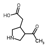 CAS#: 90088-22-5, (4-Acetyl-3-pyrrolidinyl)acetic acid