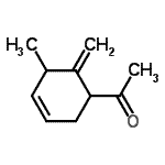 CAS 登录号：90213-48-2， 1-(5-甲基-6-亚甲基-3-环己烯-1-基)乙酮