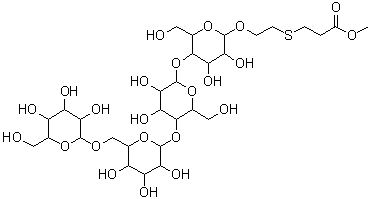 CAS 登录号：90214-99-6， 3-[(2-{[己糖吡喃糖苷-(1->6)己糖吡喃糖苷-(1->4)己糖吡喃糖苷-(1->4)己糖吡喃糖苷]氧基}乙基)硫基]丙酸甲酯