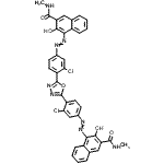 CAS#: 90427-34-2, 4,4'-{1,3,4-Oxadiazole-2,5-diylbis[(3-chloro-4,1-phenylene)-2,1-diazenediyl]}bis(3-hydroxy-N-methyl-2-naphthamide)