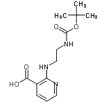 CAS#: 904815-14-1, 2-{[2-({[(2-Methyl-2-propanyl)oxy]carbonyl}amino)ethyl]amino}nicotinic acid