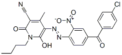 CAS 登录号：90729-40-1， 1-丁基-5-[[4-(4-氯苯甲酰基)-2-硝基苯基]偶氮]-1,2-二氢-6-羟基-4-甲基-2-氧代烟腈