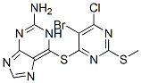 CAS 登录号：90766-92-0， 6-[[5-溴-6-氯-2-(甲硫基)-4-嘧啶基]硫代]-1H-嘌呤-2-胺