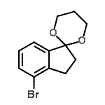 CAS#: 908334-05-4, 4'-Bromo-2',3'-dihydrospiro[1,3-dioxane-2,1'-indene]