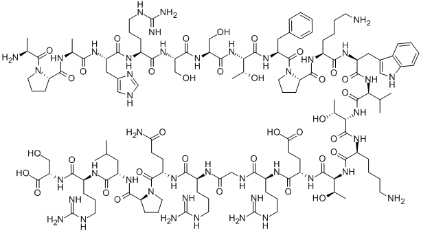 CAS#: 909409-86-5, L-Alanyl-L-Prolyl-L-Alanyl-L-Histidyl-L-Arginyl-L-Seryl-L-Seryl-L-Threonyl-L-Phenylalanyl-L-Prolyl-L-Lysyl-L-Tryptophyl-L-Valyl-L-Threonyl-L-Lysyl-L-Threonyl-L-alpha-Glutamyl-L-Arginylglycyl-L-Arginyl-L-Glutaminyl-L-Prolyl-L-Leucyl-L-Arginyl-L-Serine