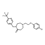 CAS#: 909659-29-6, 1-[2-(4-Chlorophenoxy)ethyl]-4-{[6-(trifluoromethyl)-3-pyridinyl]methyl}-1,4-diazepan-5-one