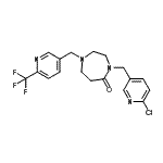 CAS#: 909668-86-6, 4-[(6-Chloro-3-pyridinyl)methyl]-1-{[6-(trifluoromethyl)-3-pyridinyl]methyl}-1,4-diazepan-5-one