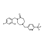 CAS#: 909668-92-4, 4-(2-Chloro-4-fluorobenzyl)-1-{[6-(trifluoromethyl)-3-pyridinyl]methyl}-1,4-diazepan-5-one