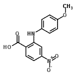 CAS#: 91-42-9, 2-[(4-Methoxyphenyl)amino]-4-nitrobenzoic acid